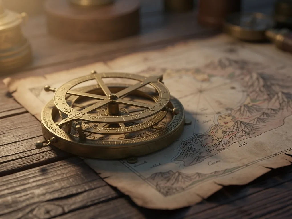 Antique navigation tools representing our founding vision