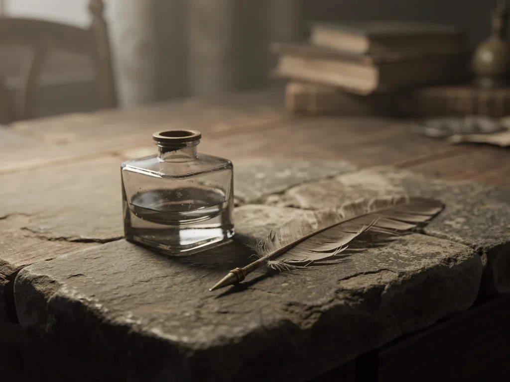 Inkwell and quill representing log integrity